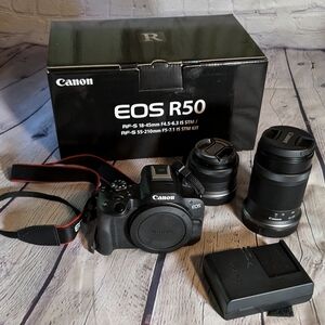 Canon EOS R50 Mirrorless Camera +Lenses Bundle